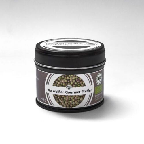 Bio Weißer Gourmet Pfeffer Dose 40g